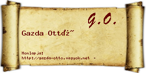 Gazda Ottó névjegykártya